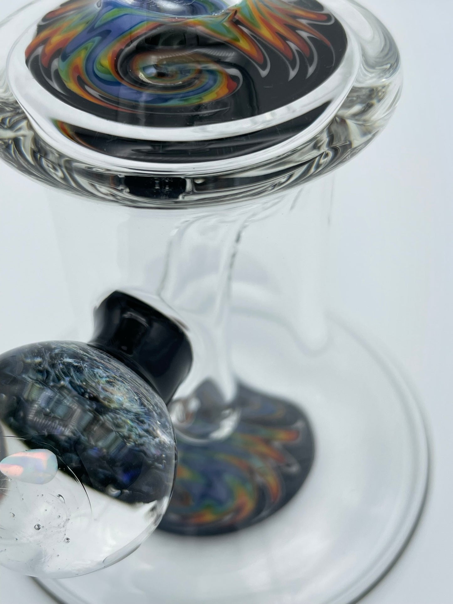 "Black Rainbow" Wig-Wag Glass Jammer