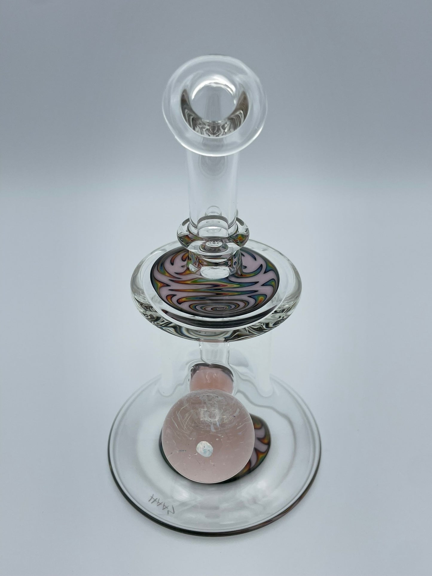 "Pink" Wig-Wag Glass Jammer