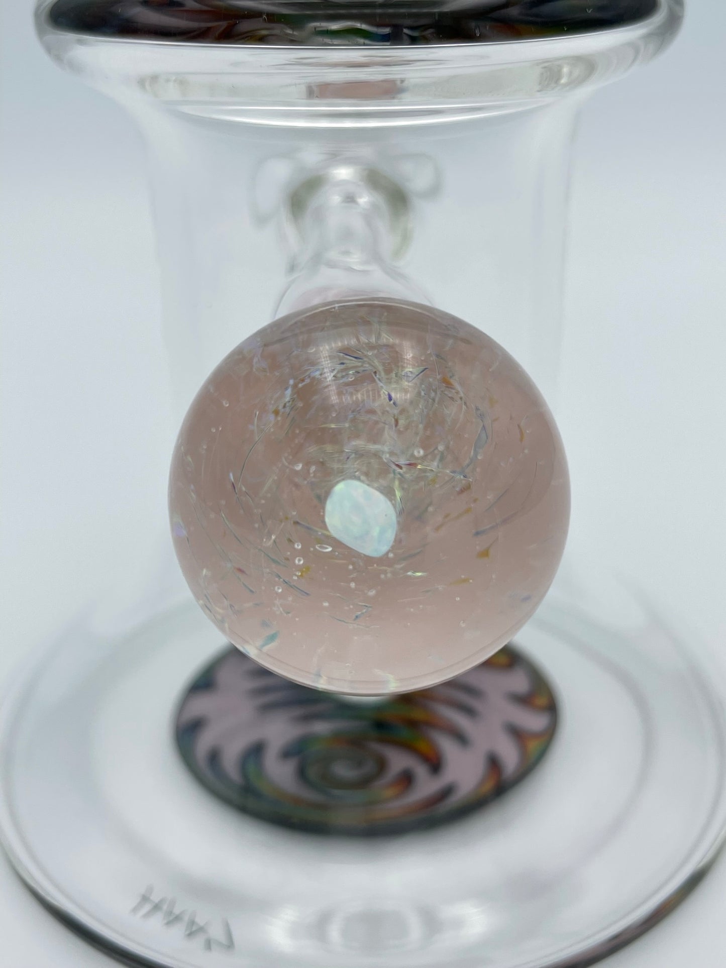 "Pink" Wig-Wag Glass Jammer
