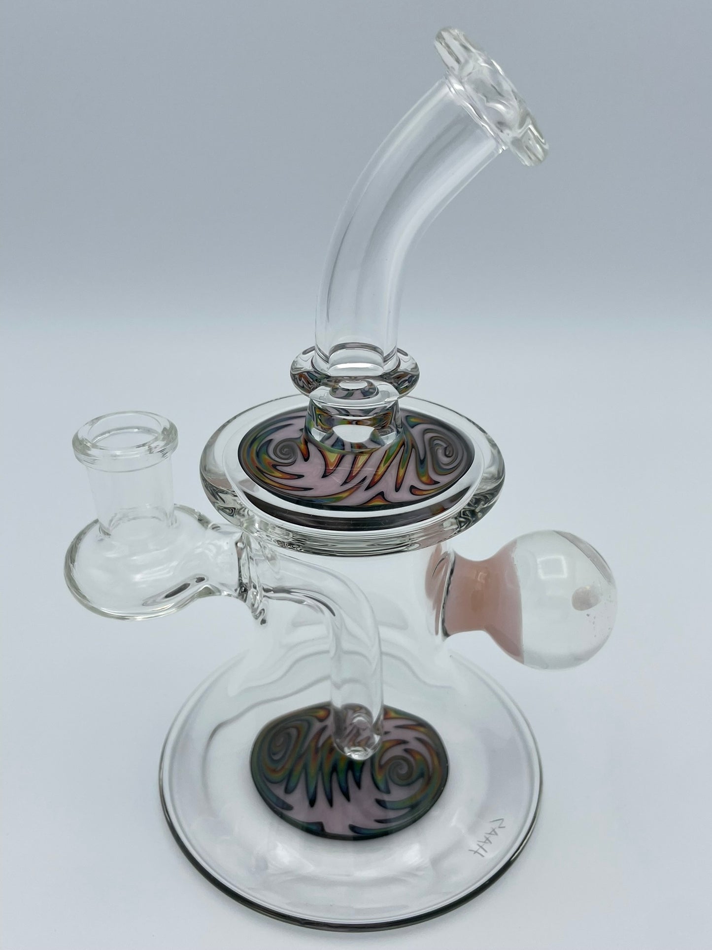 "Pink" Wig-Wag Glass Jammer