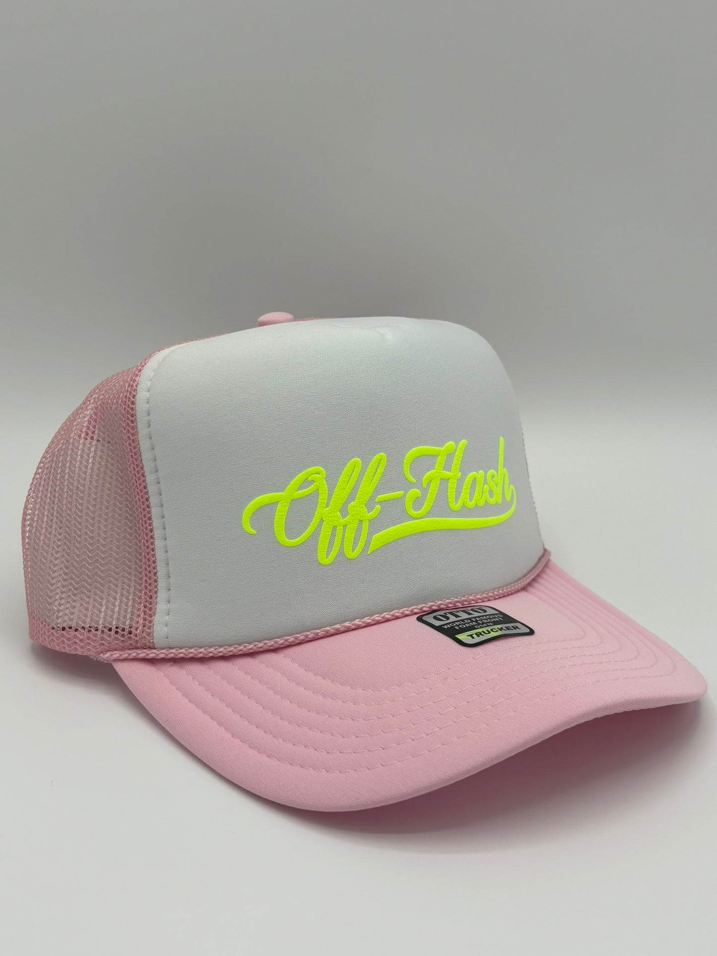 OFF-HASH™ Signature "NEON" High Crown Trucker Cap