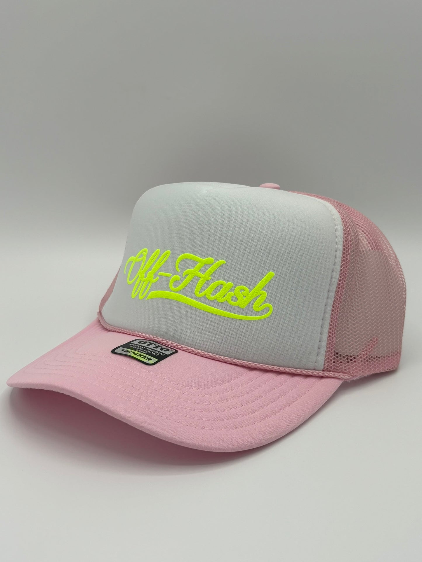 OFF-HASH™ Signature "NEON" High Crown Trucker Cap