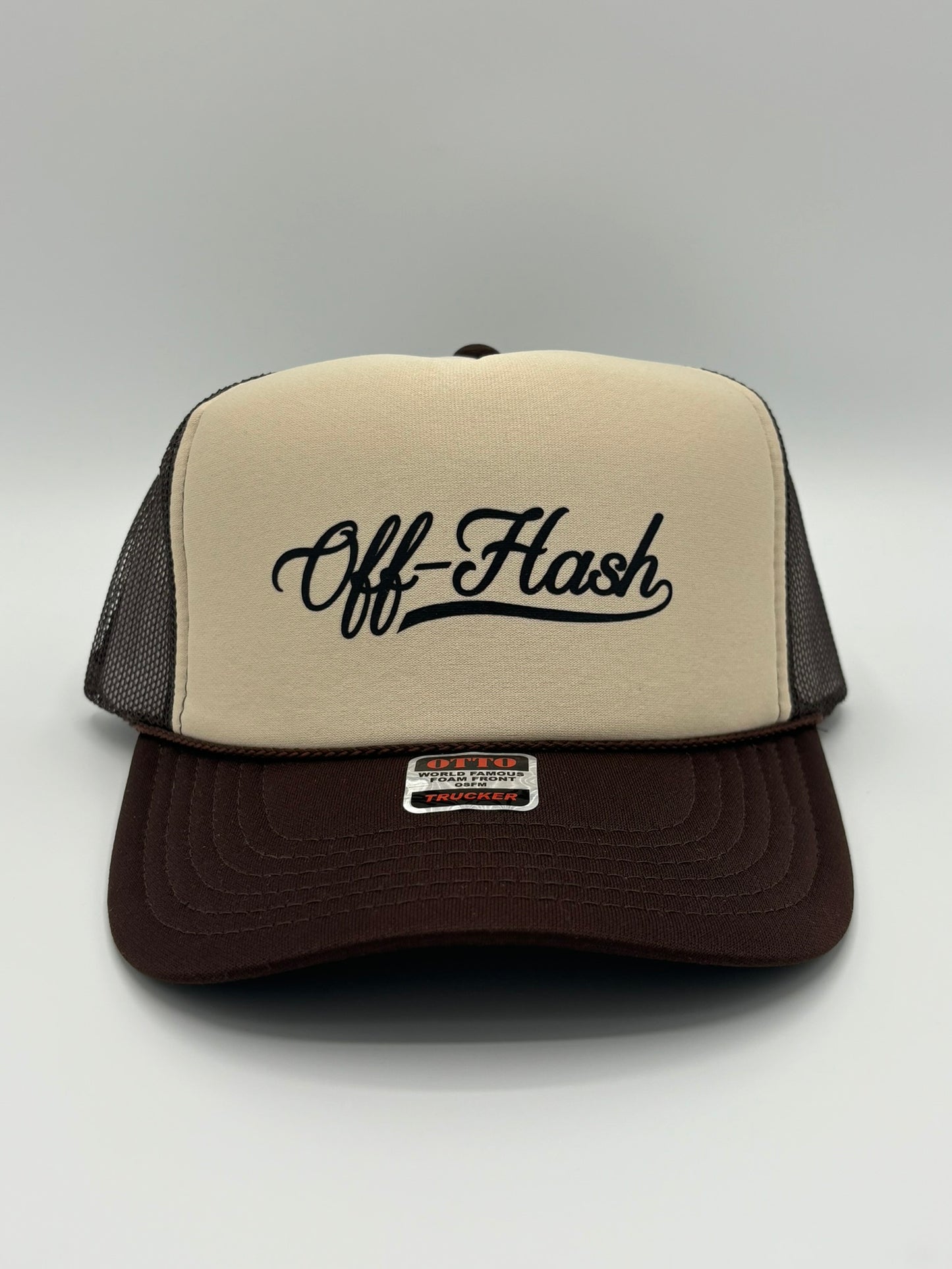 OFF-HASH™ Signature "COFFEE" High Crown Trucker Cap