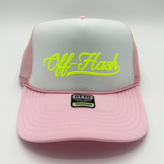 OFF-HASH™ Signature "NEON" High Crown Trucker Cap