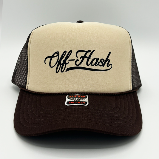 OFF-HASH™ Signature "COFFEE" High Crown Trucker Cap