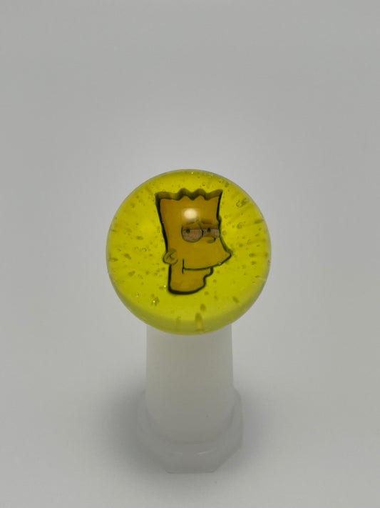 "Stoned Bart" Glass Marble