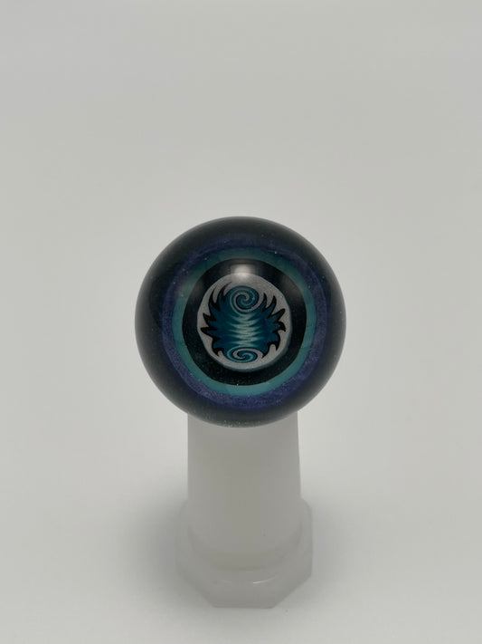 "Blue Big Wag" Glass Marble